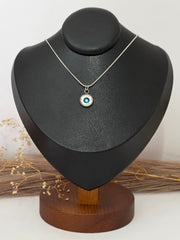 December (Blue Topaz) Birthstone Bullet Charm Necklace