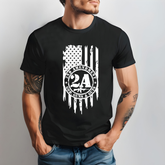 2A Distressed Flag T-Shirt