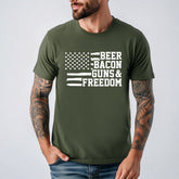 Beer Bacon Guns & Freedom T-Shirt
