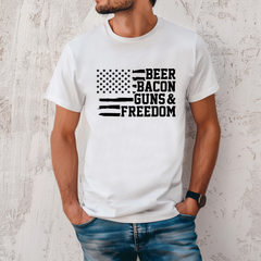 Beer Bacon Guns & Freedom T-Shirt