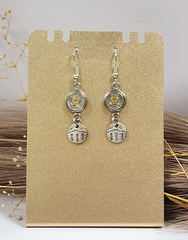 Handcrafted bullet earrings with mountain charms