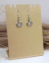 Crystal Dangle Bullet Charm Earrings