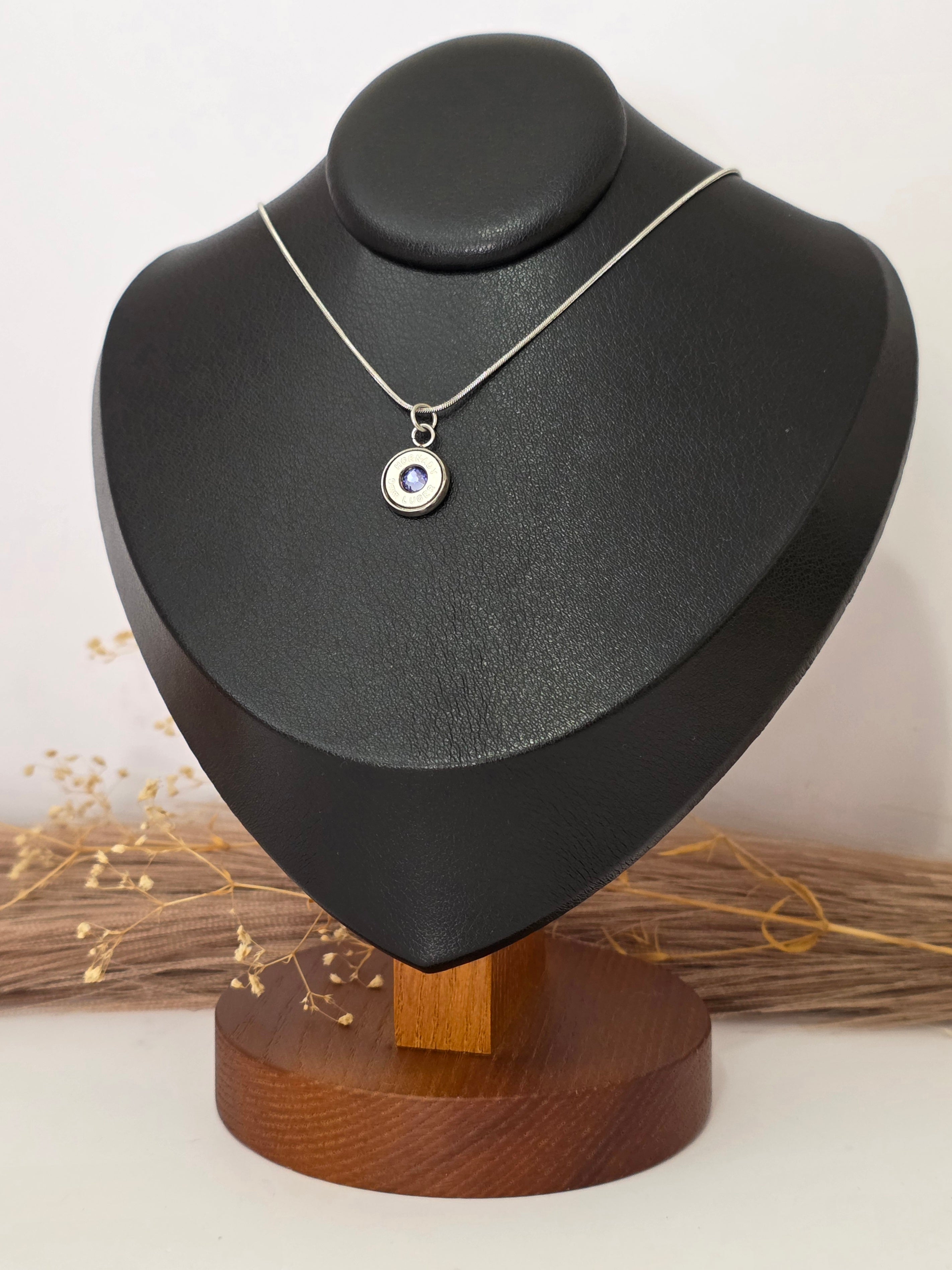 June (Alexandrite) Birthstone Bullet Necklace