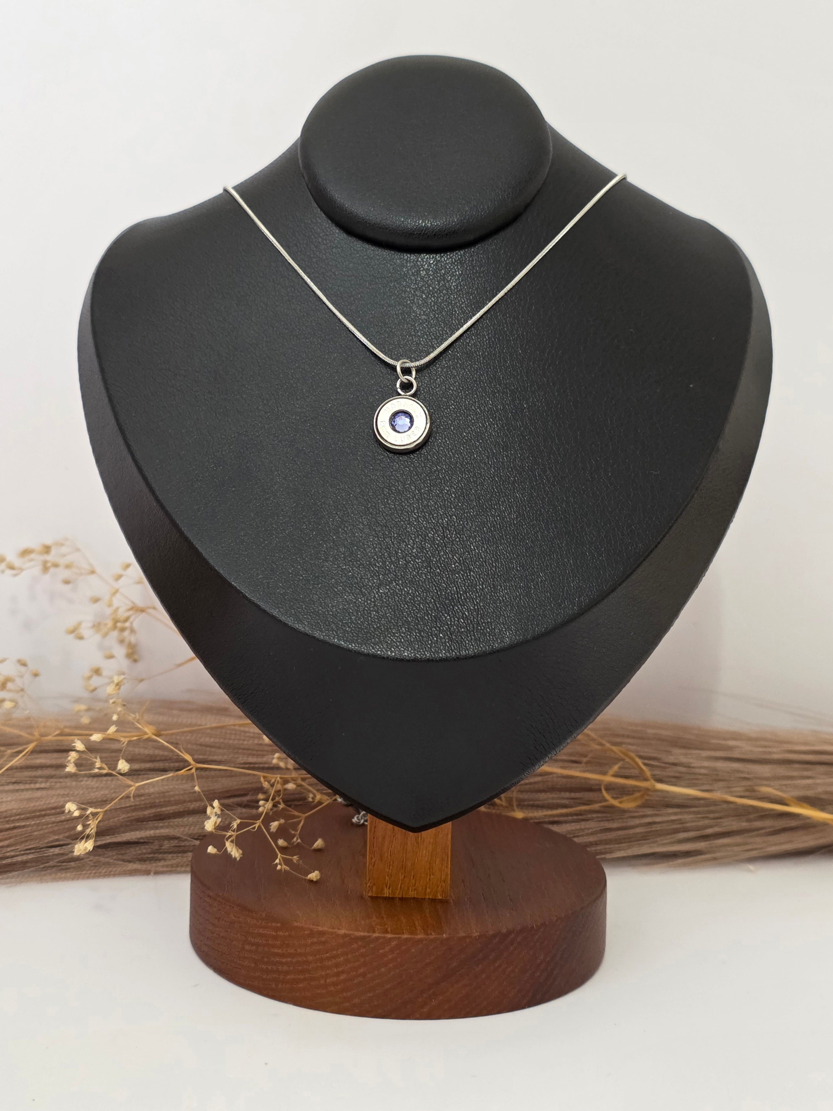 June (Alexandrite) Birthstone Bullet Necklace