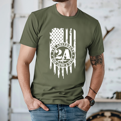 2A Distressed Flag T-Shirt