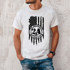 2A Distressed Flag T-Shirt
