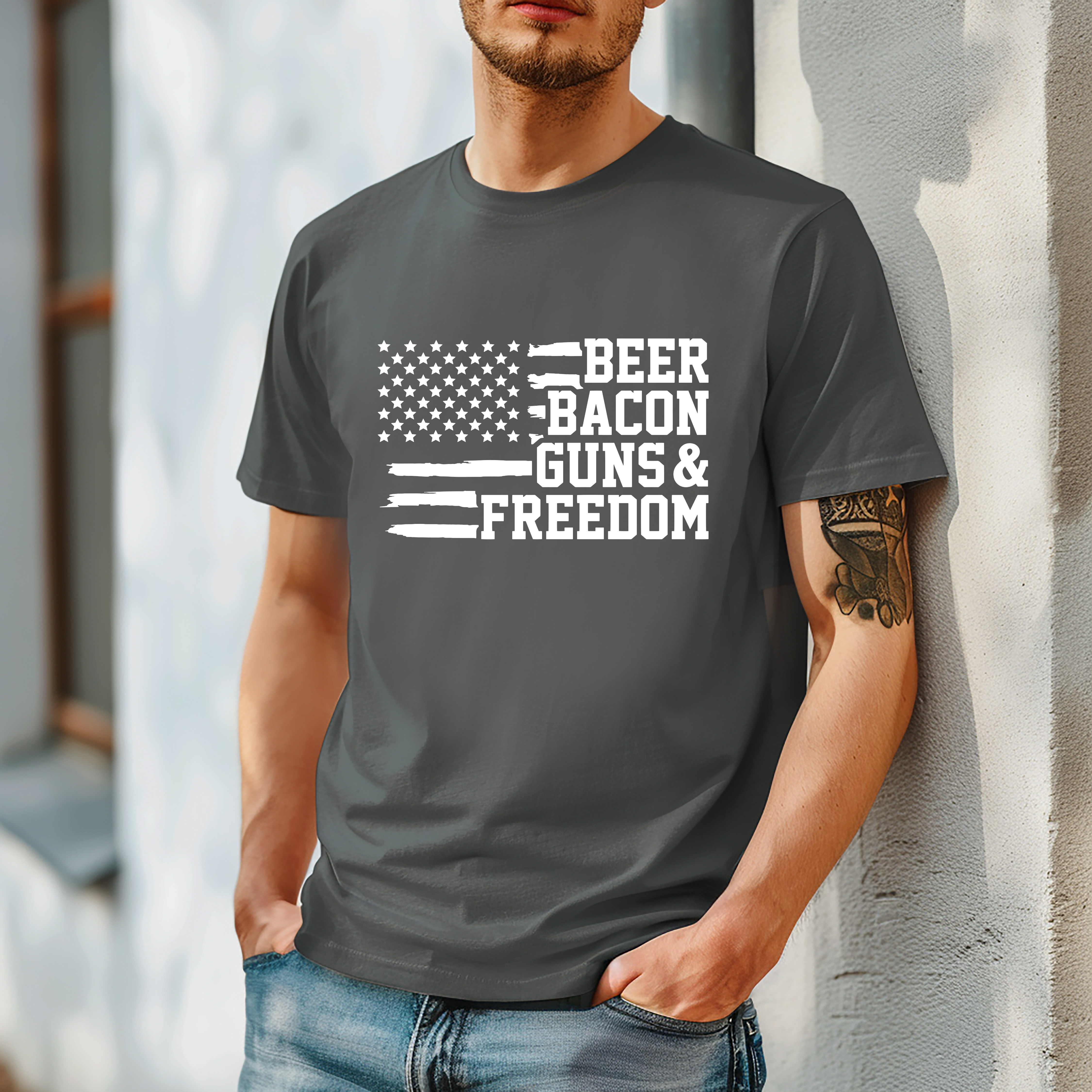 Beer Bacon Guns & Freedom T-Shirt