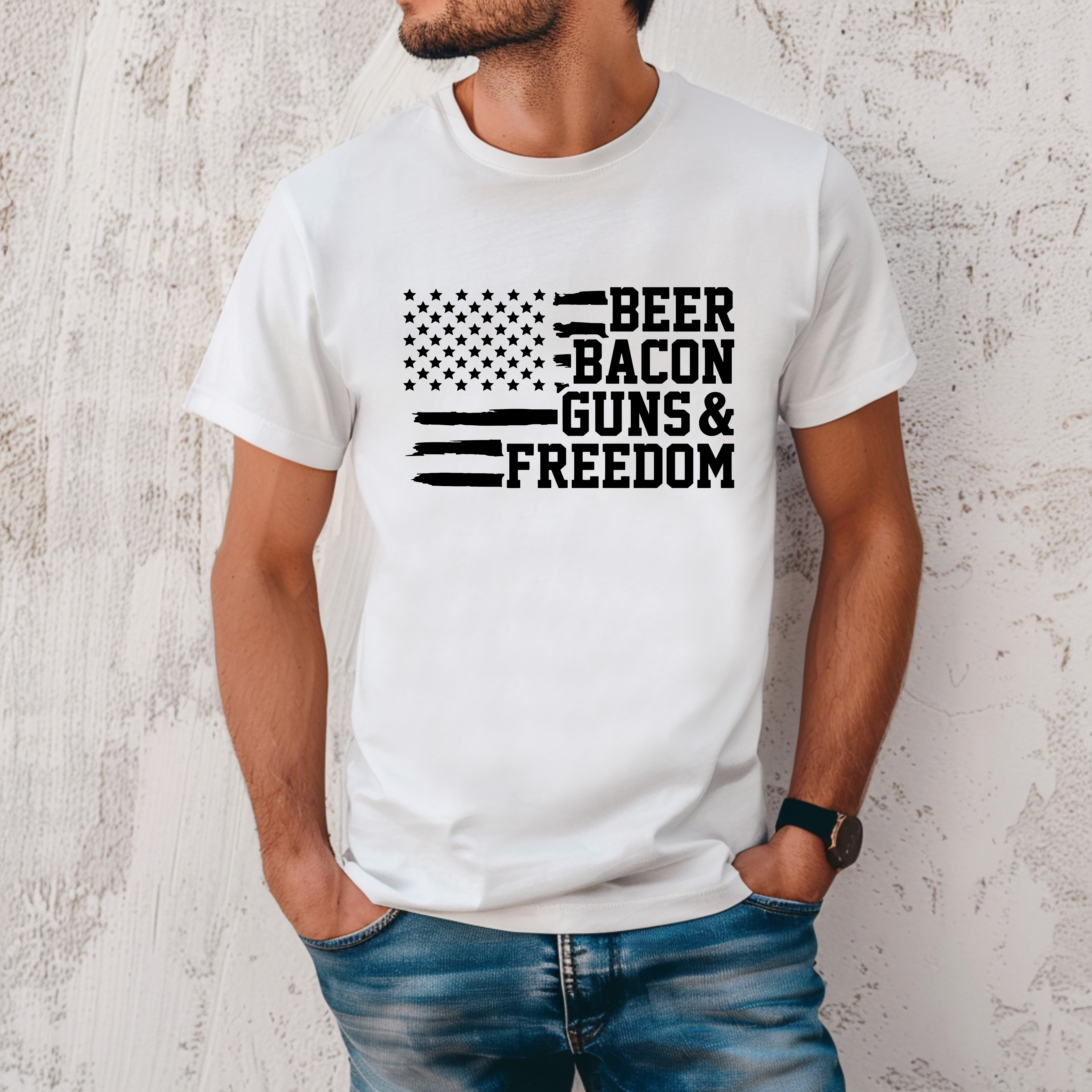 Beer Bacon Guns & Freedom T-Shirt