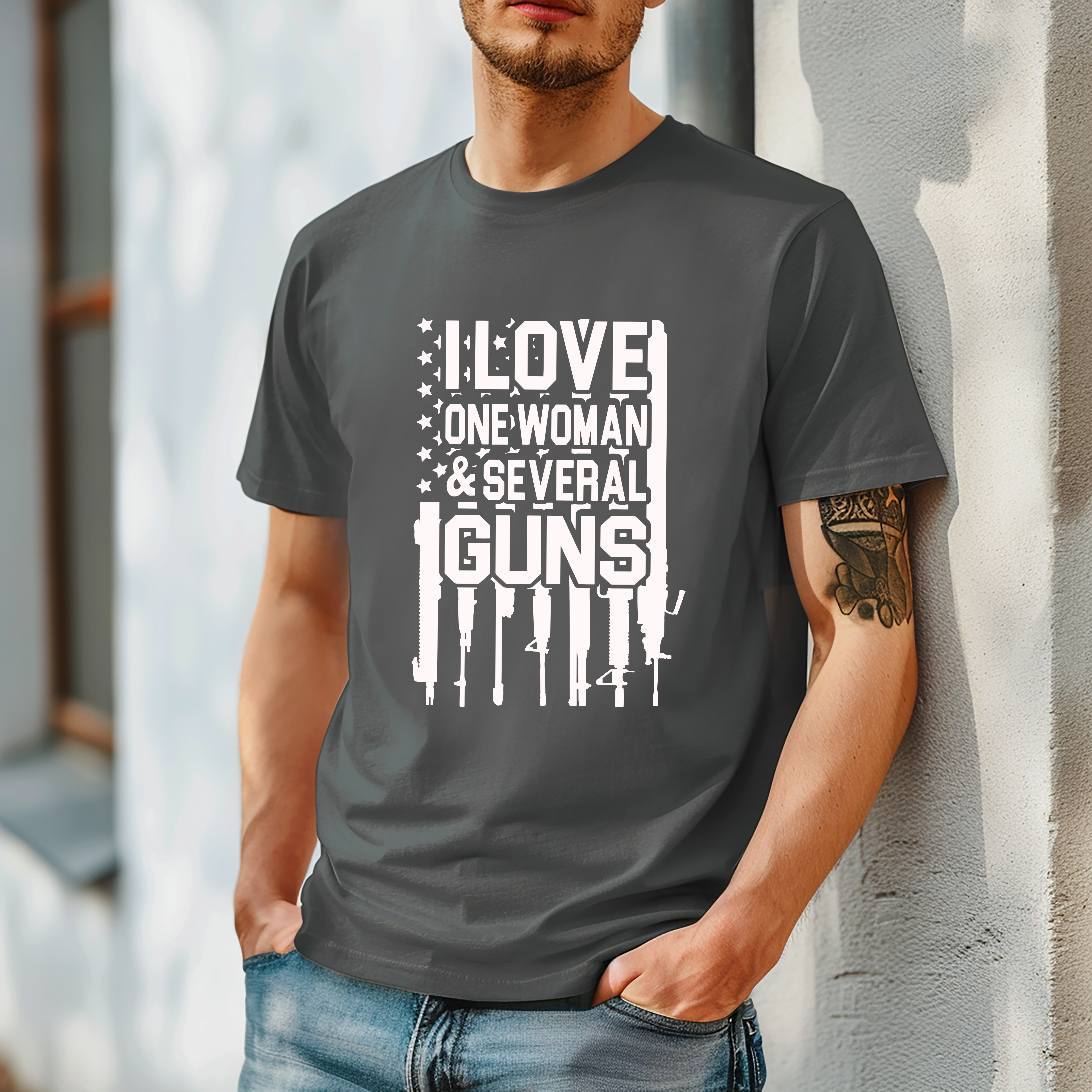 I Love One Woman & Several Guns T-shirt