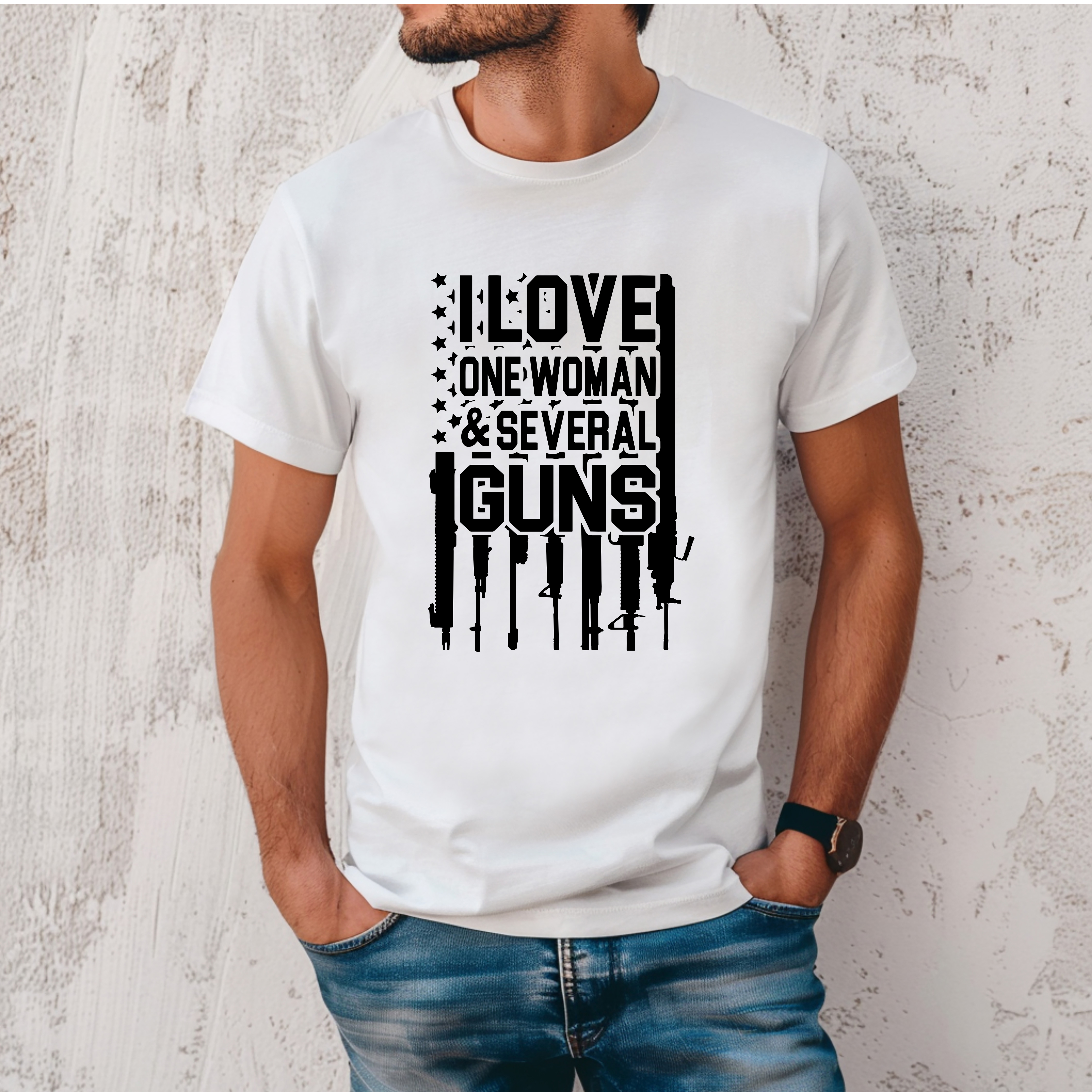 I Love One Woman & Several Guns T-shirt