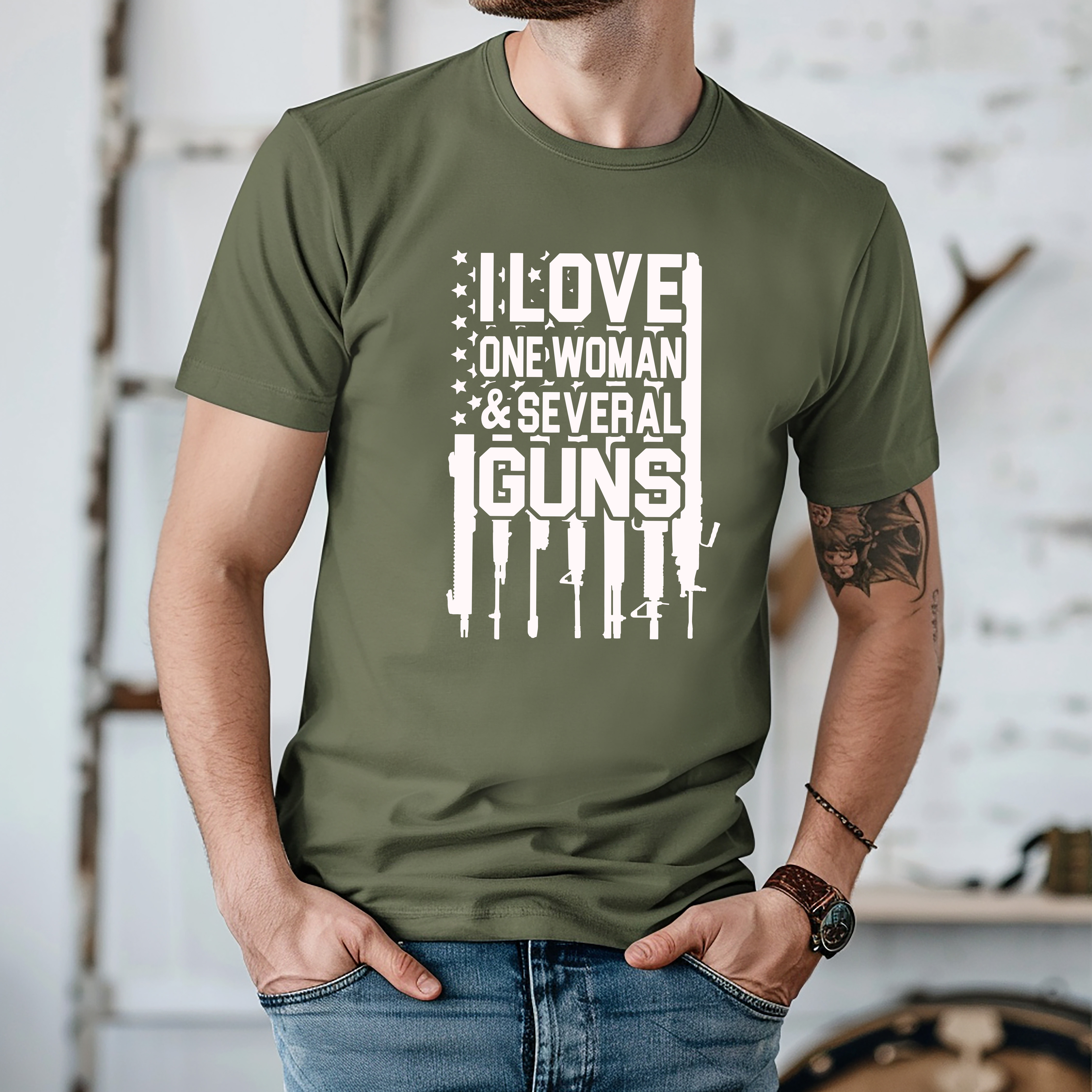 I Love One Woman & Several Guns T-shirt