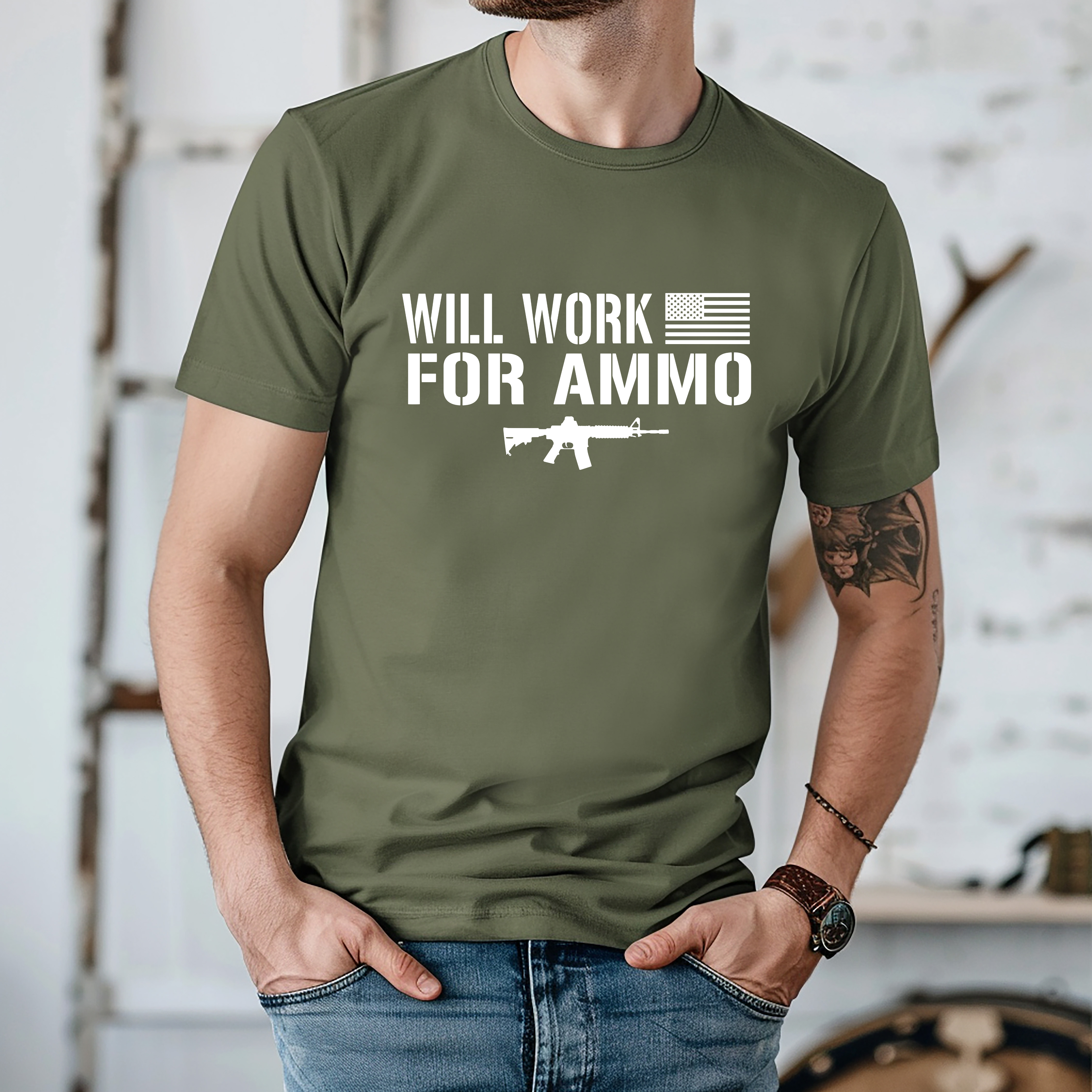 Will Work For Ammo T-Shirt