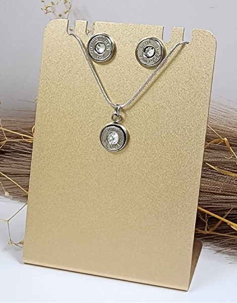 April Birthstone Bullet Charm Necklace