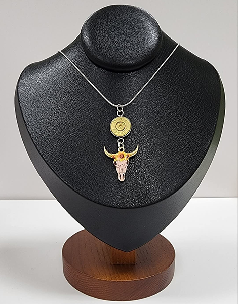 Longhorn Bullet Charm Pendant
