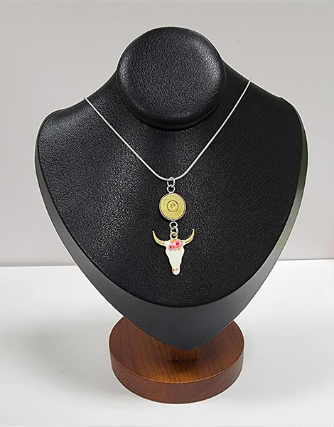 Longhorn Bullet Charm Pendant