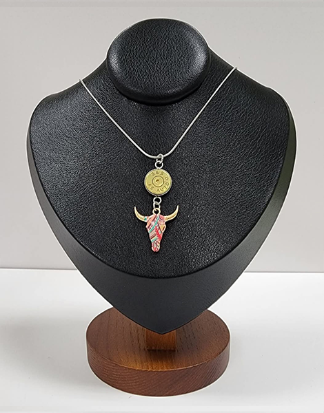 Longhorn Bullet Charm Pendant