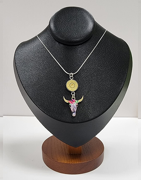 Longhorn Bullet Charm Pendant