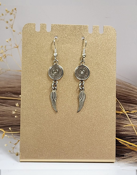 Bullet Wing Earrings – Handcrafted Freedom-Inspired Jewelry
