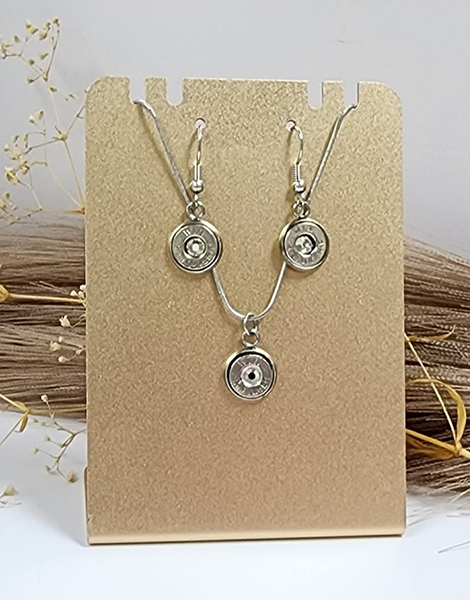 August Birthstone Bullet Charm Necklace